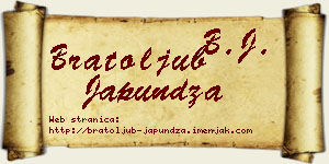 Bratoljub Japundža vizit kartica